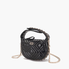 Load image into Gallery viewer, La Carrie Night Edition Round Pochette in Quilted Leather