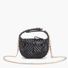 Load image into Gallery viewer, La Carrie Night Edition Round Pochette in Quilted Leather
