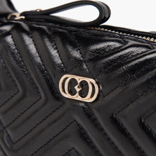 Load image into Gallery viewer, La Carrie Night Edition Round Pochette in Quilted Leather