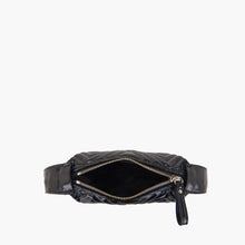 Load image into Gallery viewer, La Carrie Night Edition Round Pochette in Quilted Leather