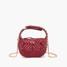 Load image into Gallery viewer, La Carrie Night Edition Round Pochette in Quilted Leather
