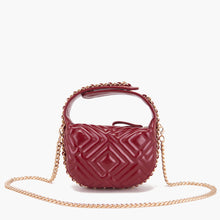 Load image into Gallery viewer, La Carrie Night Edition Round Pochette in Quilted Leather