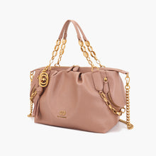 Load image into Gallery viewer, La Carrie Capsule Screaming Bell Cris Shopper in Black &amp; Beige Tumbled Leather