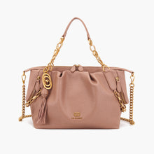 Load image into Gallery viewer, La Carrie Capsule Screaming Bell Cris Shopper in Black &amp; Beige Tumbled Leather