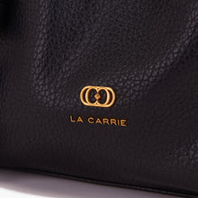 Load image into Gallery viewer, La Carrie Capsule Screaming Bell Cris Shopper in Black &amp; Beige Tumbled Leather