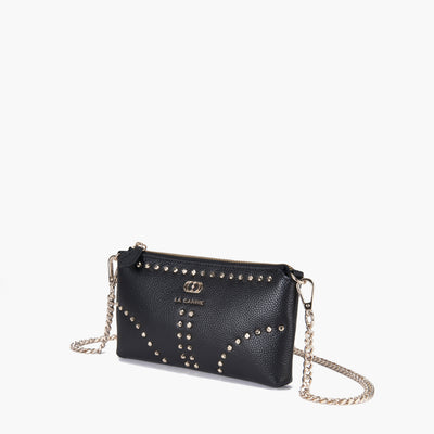 La Carrie Capsule Frivolous Double Wallet-Bag in Tumbled Leather – Black, Red, Cuoio & Ivory