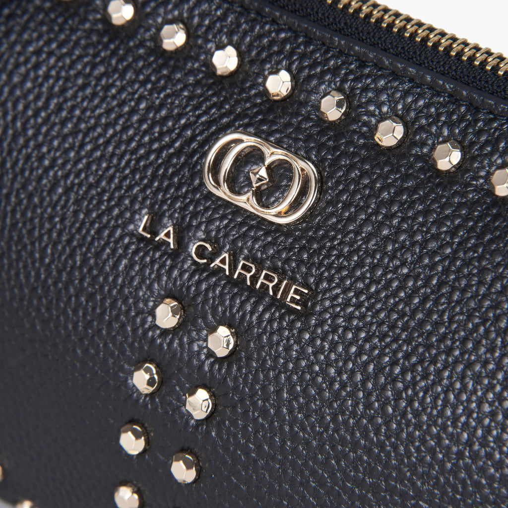 La Carrie Capsule Frivolous Double Wallet-Bag in Tumbled Leather – Black, Red, Cuoio & Ivory