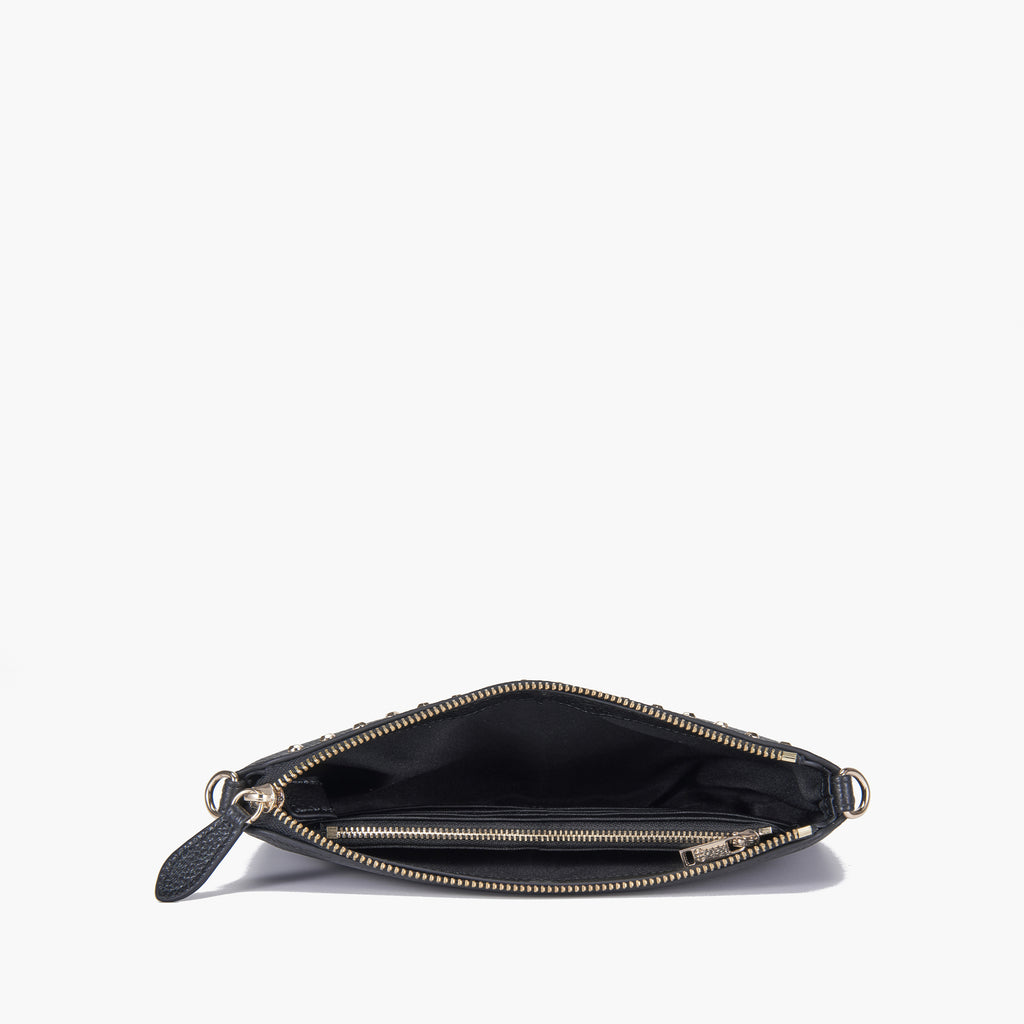 La Carrie Capsule Frivolous Double Wallet-Bag in Tumbled Leather – Black, Red, Cuoio & Ivory