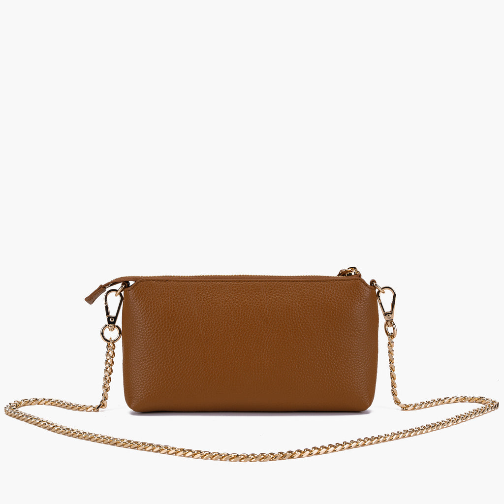 La Carrie Capsule Frivolous Double Wallet-Bag in Tumbled Leather – Black, Red, Cuoio & Ivory