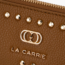 Load image into Gallery viewer, La Carrie Capsule Frivolous Double Wallet-Bag in Tumbled Leather – Black, Red, Cuoio &amp; Ivory