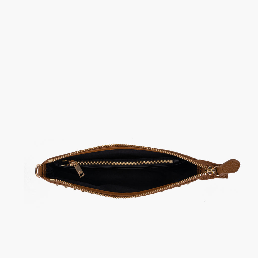 La Carrie Capsule Frivolous Double Wallet-Bag in Tumbled Leather – Black, Red, Cuoio & Ivory