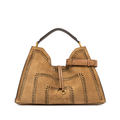 Gianni Chiarini Aurora 11266 Large Tote in Peanut Butter Suede-Effect Leather