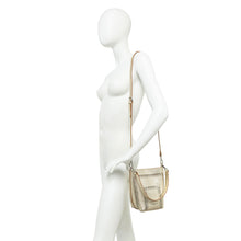 Load image into Gallery viewer, Gianni Chiarini Vanessa 11445 Small Bucket Bag in Light Gold Perforated Leather