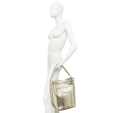 Load image into Gallery viewer, Gianni Chiarini Vanessa 11447 Large Perforated Leather Bucket Tote in Light Gold