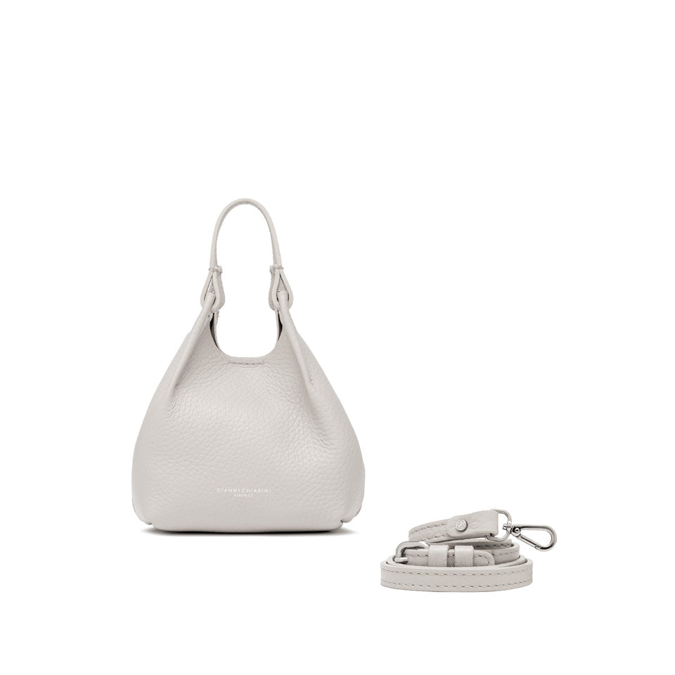 Gianni Chiarini Dua 9718 Slouch Bag in Sabbia & Nature or Light Gold Pebbled Leather