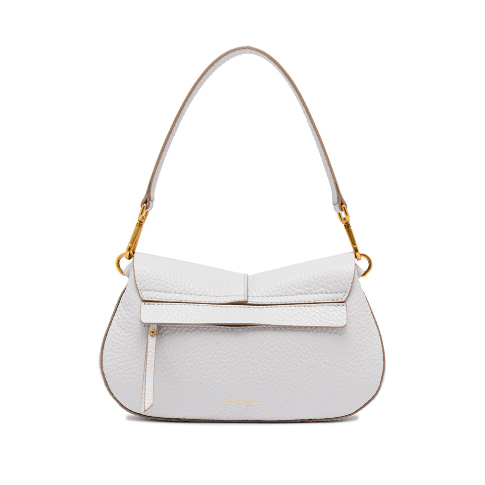 Gianni Chiarini Helena Round 11088 Shoulder Bag in Sabbia & Light Gold Pebbled Leather