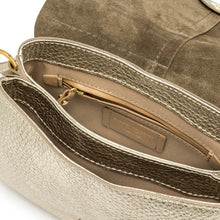 Load image into Gallery viewer, Gianni Chiarini Helena Round 11088 Shoulder Bag in Sabbia &amp; Light Gold Pebbled Leather