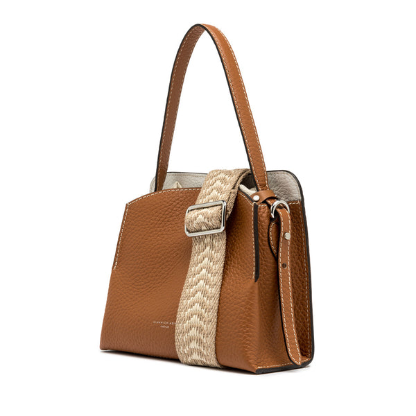 Gianni Chiarini Asia 13857 Tote in Caramello & Sabbia Pebbled