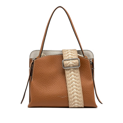 Gianni Chiarini Asia 13857 Tote in Caramello & Sabbia Pebbled Leather