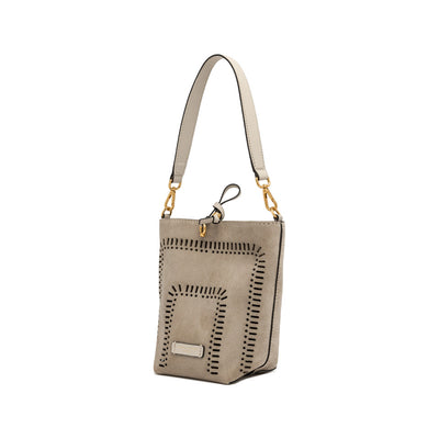 Gianni Chiarini Vanessa 11395 Small Perforated Bucket Bag in Sughero Leather