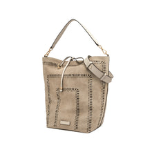 Load image into Gallery viewer, Gianni Chiarini Vanessa 11397 Large Perforated Leather Bucket Tote in Sughero