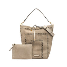 Load image into Gallery viewer, Gianni Chiarini Vanessa 11397 Large Perforated Leather Bucket Tote in Sughero