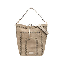 Load image into Gallery viewer, Gianni Chiarini Vanessa 11397 Large Perforated Leather Bucket Tote in Sughero