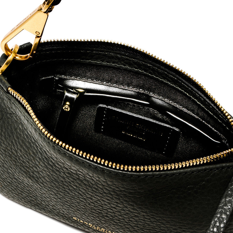 Gianni Chiarini Brooke 8750 Shoulder Bag in Black, Sabbia, Gold & Nature Pebbled Leather