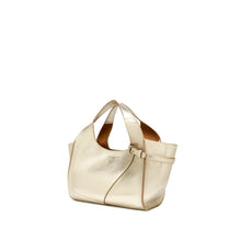 Load image into Gallery viewer, Gianni Chiarini Euforia 9554 Draped Tote in Light Gold Pebbled Leather