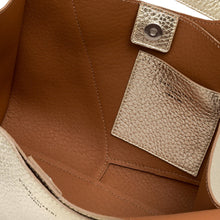 Load image into Gallery viewer, Gianni Chiarini Euforia 9554 Draped Tote in Light Gold Pebbled Leather