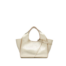 Load image into Gallery viewer, Gianni Chiarini Euforia 9554 Draped Tote in Light Gold Pebbled Leather