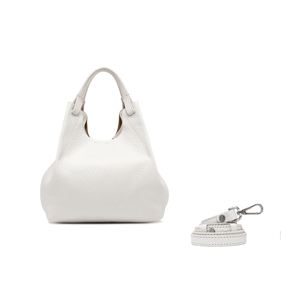 Gianni Chiarini Dua 9719 – Sabbia Light Gold Pebbled Leather Slouch Bag