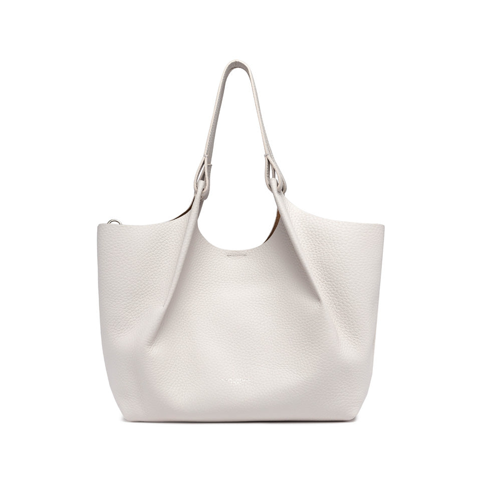 Gianni Chiarini Dua 9720 Tote in Sabbia & Light Gold Pebbled Leather