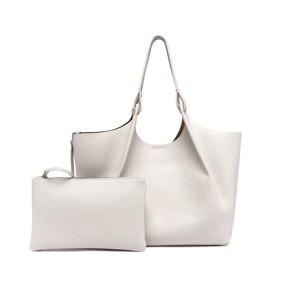 Gianni Chiarini Dua 9720 Tote in Sabbia & Light Gold Pebbled Leather