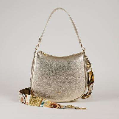 MBRC Capsule OBONA Line Crescent Hobo Bag in Gold