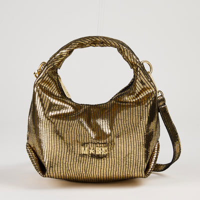 LUX Line Metallic Gold Shoulder Satchel