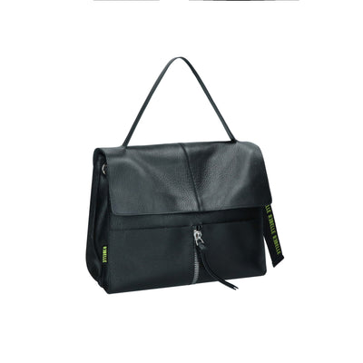 Le Rebelle Clio Satchel L Dollaro in Black, Marble & Almond