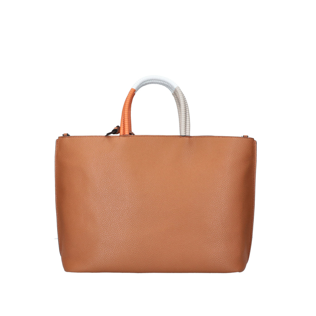 Le Rebelle Filippa Leather Tote in Black, Shell & Cognac