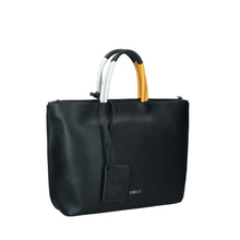 Load image into Gallery viewer, Le Rebelle Filippa Leather Tote in Black, Shell &amp; Cognac