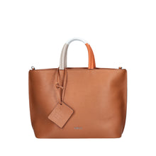 Load image into Gallery viewer, Le Rebelle Filippa Leather Tote in Black, Shell &amp; Cognac