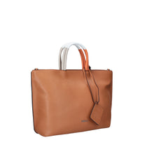 Load image into Gallery viewer, Le Rebelle Filippa Leather Tote in Black, Shell &amp; Cognac