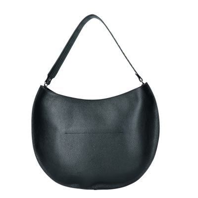 Le Rebelle Krystle Dollaro Resinato Crescent Bag in Black & Nude