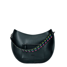 Load image into Gallery viewer, Le Rebelle Krystle Dollaro Resinato Crescent Bag in Black &amp; Nude