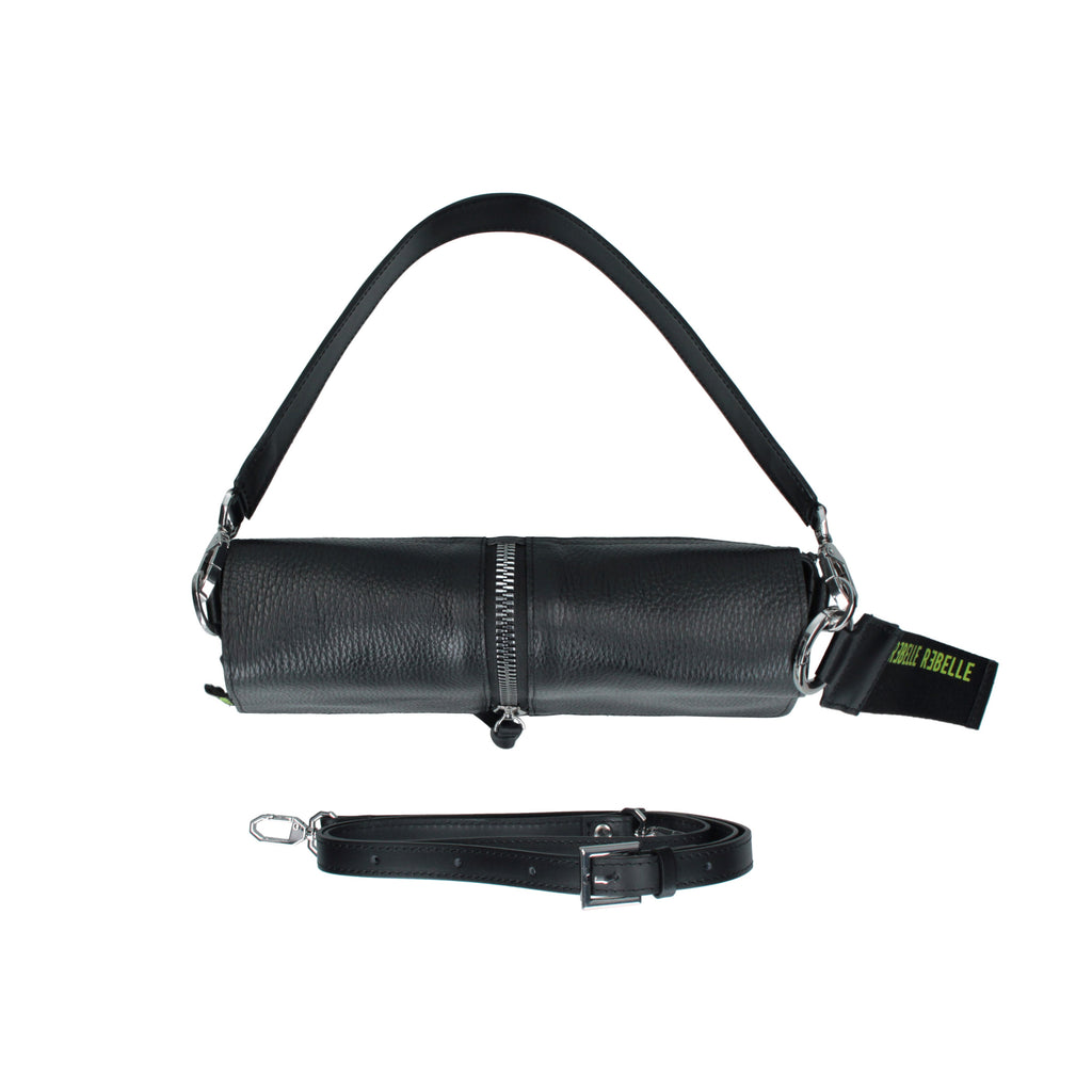 Le Rebelle Lucy Dollaro Shoulder Bag in Black, Lemonade & Peony