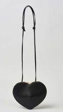 Load image into Gallery viewer, Atelierlava Cuore Heart-Shaped Crossbody Bag in Black &amp; Red Calf Leather